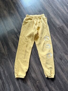 Billabong Yellow Kids Track Joggers with Side Print